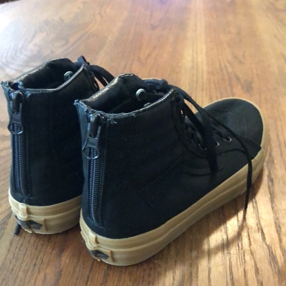 Unisex Vans Skate board shoe Hi Top Sneakers Black/Gum- Size  2.5 - Picture 7 of 9